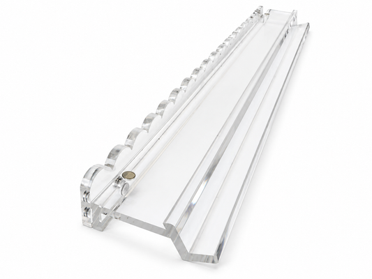 Scalloped 20" Clear Acrylic Racks 6mm with Velvet Bag