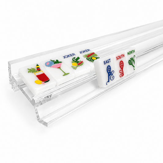6mm 20" Clear Acrylic Racks and Pushers - Straight Edge w/ Velvet Bag