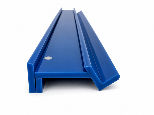 20" Deep Blue Straight Acrylic Racks and Pushers with Velvet Storage Bag