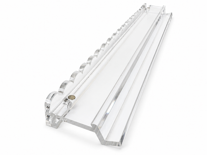 Scalloped 20" Clear Acrylic Racks 6mm with Velvet Bag