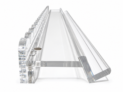 Scalloped 20" Clear Acrylic Racks 6mm with Velvet Bag
