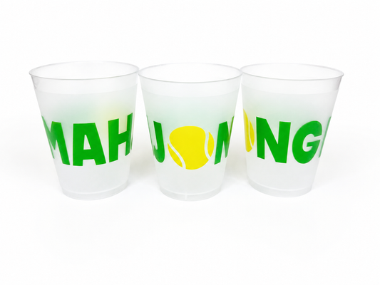 Mahjong Tennis Flexible 16oz Cups Set of 8