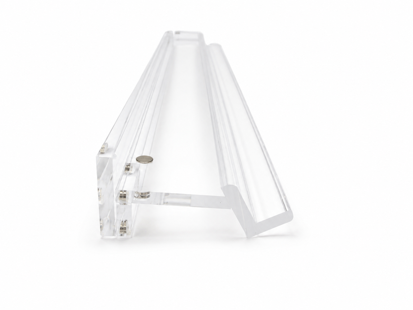 6mm 20" Clear Acrylic Racks and Pushers - Straight Edge