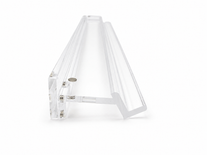 6mm 20" Clear Acrylic Racks and Pushers - Straight Edge