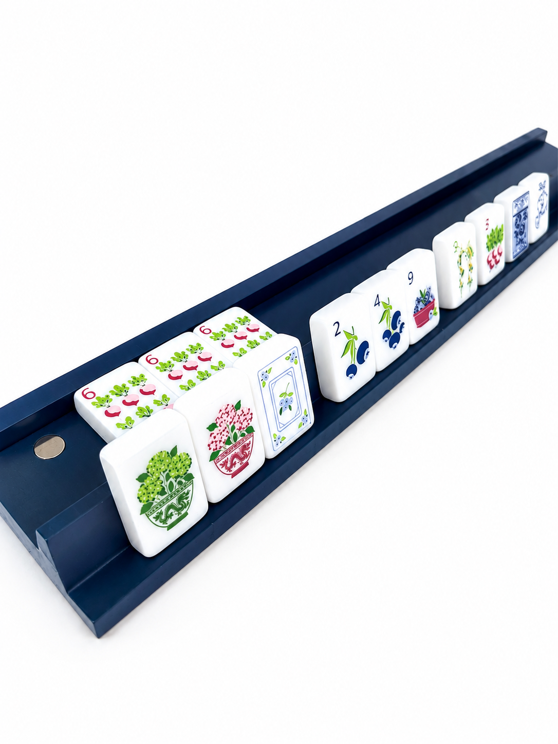 20" Painted Wooden Racks, pushers and velvet bag - Ships early August