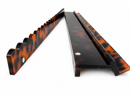 20" Scalloped Tortoiseshell Racks with Velvet Storage Bag