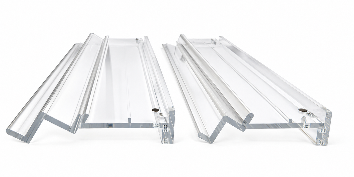 20" Double Clear Acrylic Mahjong Racks, Set of 2 with Bag