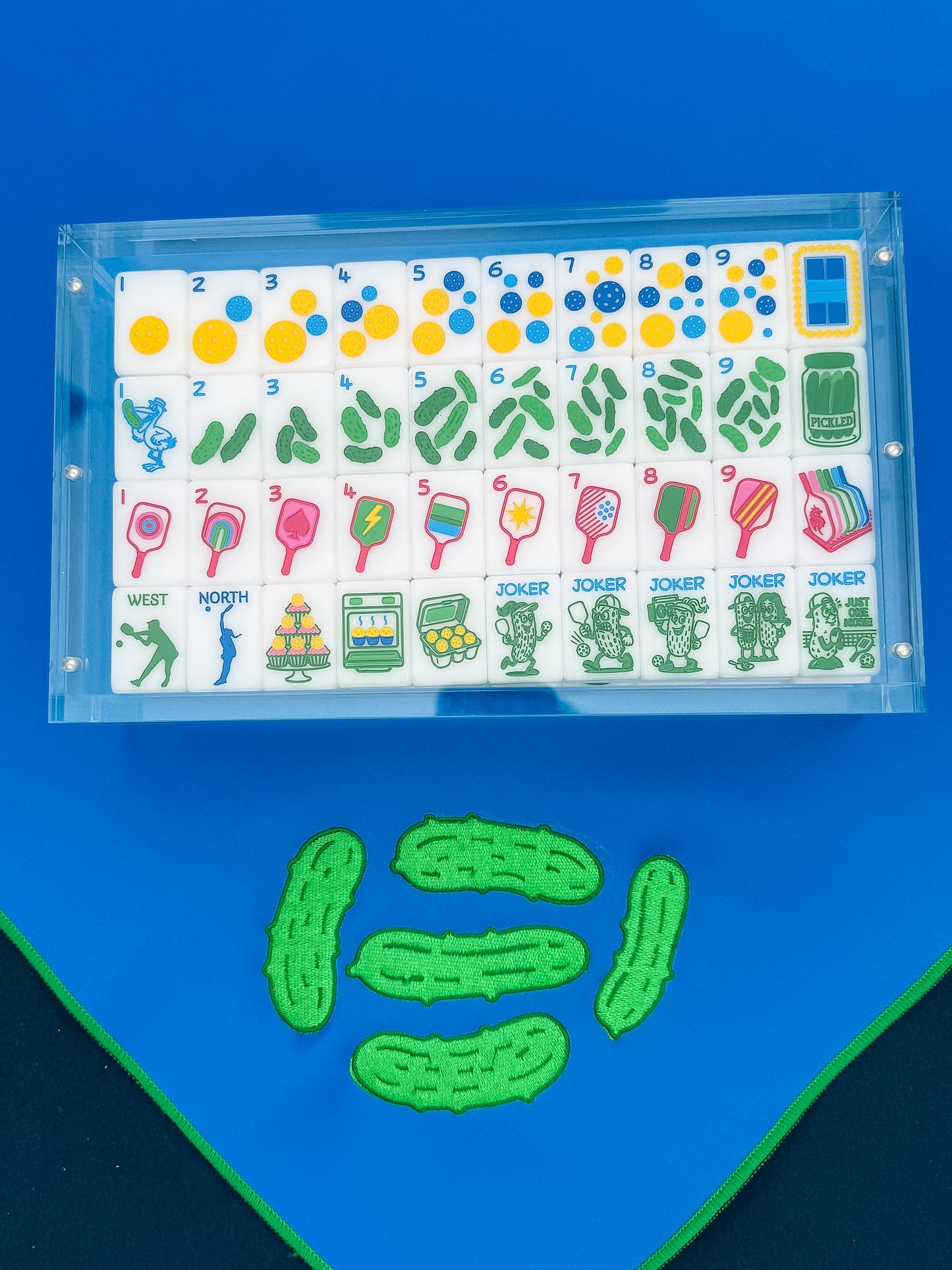 Pickled! Mat, Pickleball Tiles,  Display Case *Preorder *