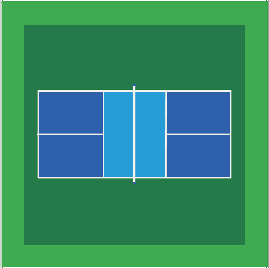 The Pickleball Court Mat & Clear Storage Tube