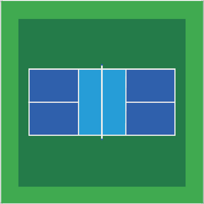 The Pickleball Court Mat & Clear Storage Tube