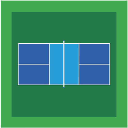 The Pickleball Court Mat & Clear Storage Tube